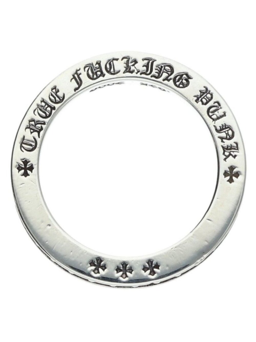 Chrome Hearts Tfp Pnk Bby True Fckin Punk Baby Silver Ring